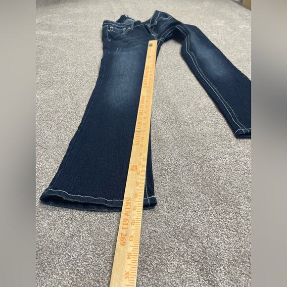 Y2K 90s 00s fitted medium vintage boho Rue 21 bootcut low rise Jeans sz 3/4 - Picture 11 of 13